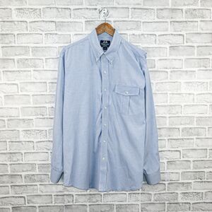 Willis & Geiger Long Sleeve Oxford Safari Shirt in Light Blue Cotton L 16.5